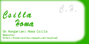 csilla homa business card